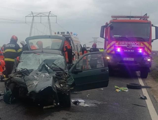 Accident grav în Constanța: Un mort și trei răniți pe DN 22, în zona Gura Dobrogei – Trafic blocat