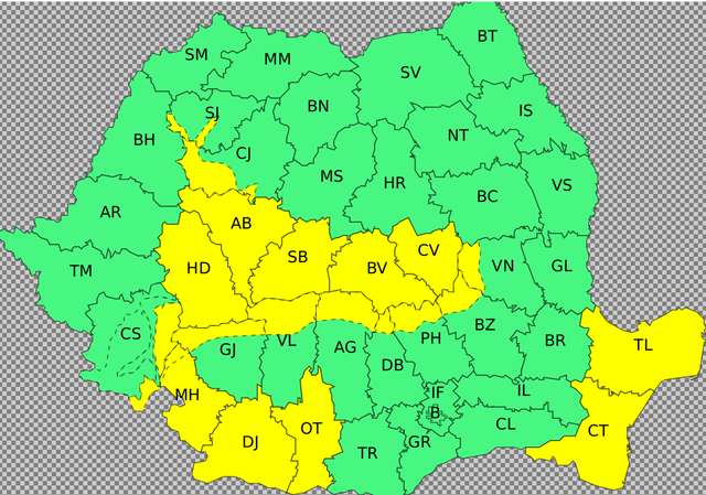 ANM avertizează: Răcire accentuată, ploi, vânt puternic și ninsori în următoarele trei zile, cu rafale de până la 100 km/h în zona montană înaltă