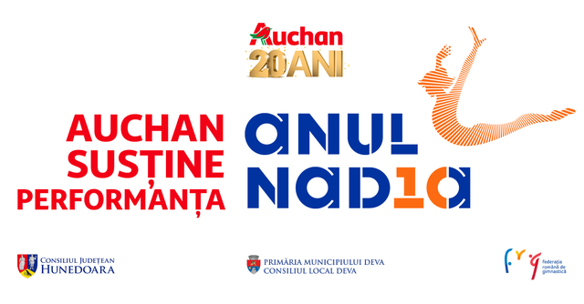 Auchan România sponsorizează cu mândrie Gala „Nadia 10 – Perfecţiunea inspiră” de la Deva, un omagiu adus performanţei şi excelenţei în sportul românesc
