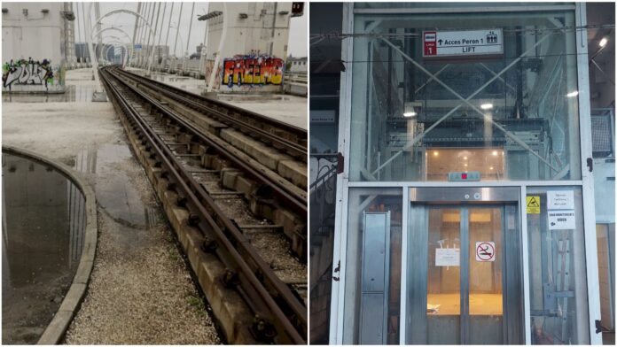 Blestemul aparent de nerupt de pe Podul Basarab: lifturile care duc spre stația de tramvai și care se strică ciclic. „Funcționează 1–2 săptămâni, apoi cedează din nou”