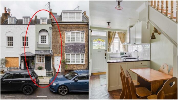 Casa de 2 metri lățime din Londra se vinde cu 1,4 milioane de euro: interiorul surprinzător cu două dormitoare, două băi și living