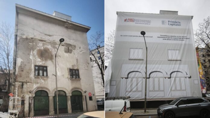 Clădirile în paragină din administrarea PMB: Ciucu propune transformarea în restaurante, cofetării sau librării, iar până la consolidare, vor fi ascunse sub mesh-uri