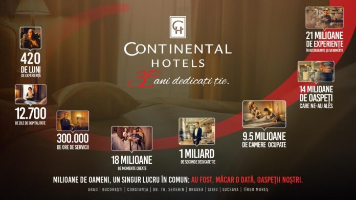 Continental Hotels sărbătorește 35 de ani: peste 14 milioane de oaspeți și 9,5 milioane de camere vândute
