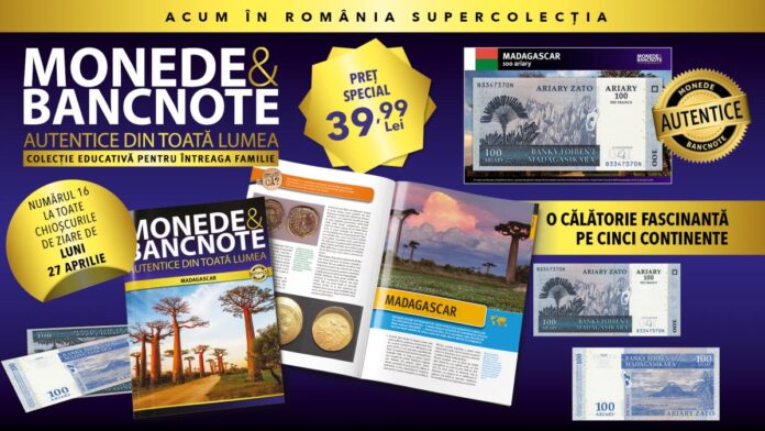 Descoperă Madagascar în Colecția „Monede și Bancnote Autentice din Toată Lumea” – Revistă, Bancnotă, Fișă Numismatică, Disponibilă de Luni la Chioșcuri