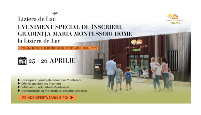 Grădinița Maria Montessori Home din Liziera de Lac: Prima grădiniță Montessori din estul capitalei a început înscrierile!