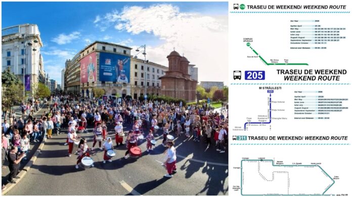 HĂRȚI | Cum schimbă Străzi Deschise 2026 traseele mai multor linii STB: Autobuzele 178, 205 și 311 deviate în fiecare weekend, până la toamnă, pe 11 octombrie
