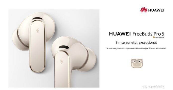Inovație în anularea AI a sunetelor de fundal, cu noile HUAWEI FreeBuds Pro 5: Căștile care fac zgomotul să dispară