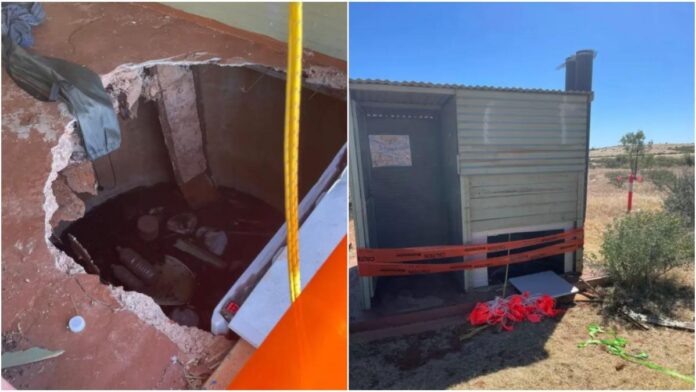 O femeie a rămas blocată până la brâu în canalizare ore întregi, după ce podeaua din toaleta publică s-a prăbușit sub ea, în Australia