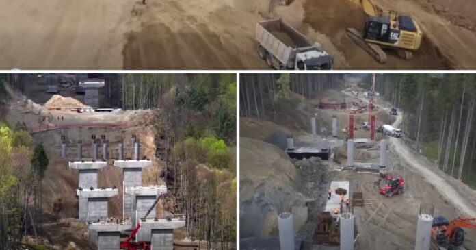 Progrese semnificative pe șantierul secțiunii Cornetu - Tigveni a Autostrăzii A1 Sibiu-Pitești: peste 1.000 de muncitori mobilizați