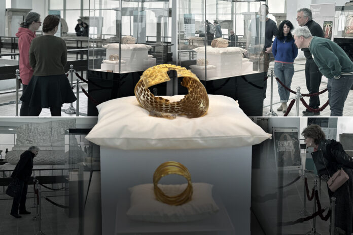 REPORTAJ. Coiful de la Coțofenești, expus din nou într-un muzeu din România. „Toată lumea vrea direct la el”, spune o angajată / Situația readusă în atenție după revenirea tezaurului