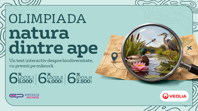 Start la înscrieri pentru concursul de biodiversitate „Natura dintre Ape” 2026: elevii pot câştiga premii în valoare totală de peste 20.000 €