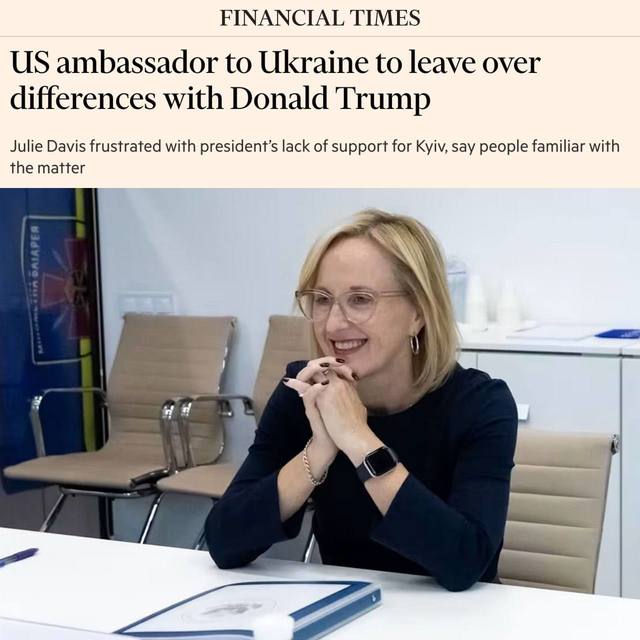 Ambasadoarea SUA în Ucraina îşi va da demisia: Julie Davis părăseşte postul în contextul negocierilor de pace blocate