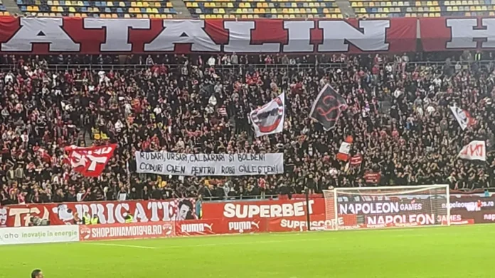 Amenzi de peste 17.000 de euro, după meciul de fotbal Dinamo-Rapid. Suporterii dinamoviști au afișat mesaje rasiste