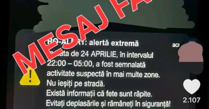 Avertisment privind mesaje false RO-Alert în mediul online: Apel la informare din surse oficiale