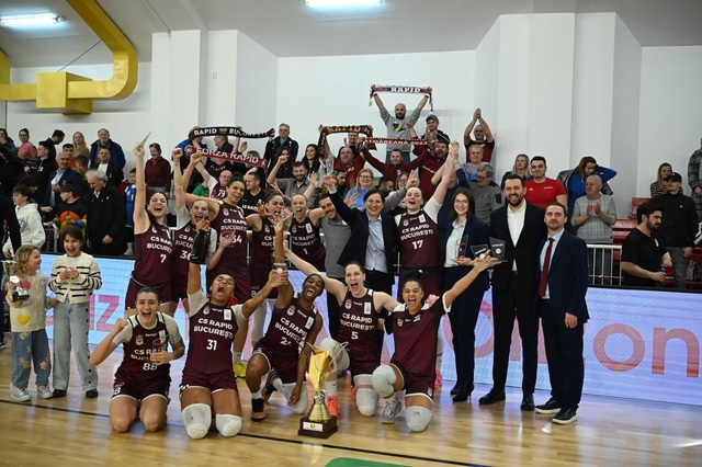 Baschet feminin: Rapid București, a treia victorie cu CSM Târgoviște și câștigă titlul național după 48 de ani