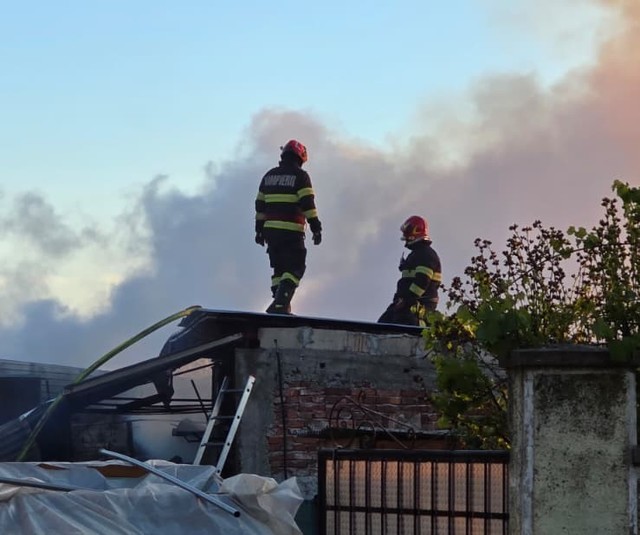 Bihor: Intervenție de șase ore a pompierilor pentru stingerea unui incendiu izbucnit într-o gospodărie, la un adăpost de animale și o anexă. Un depozit, o locuință și zece animale au fost salvate - FOTO