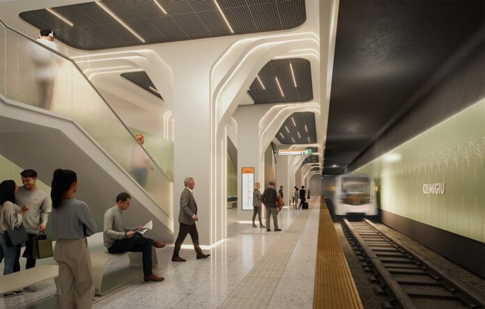 FOTO | Cum va arăta noul metrou din București – prelungirea M5 cu 6 stații, inclusiv Cișmigiu și Calea Moșilor. Proiectarea e gata, acum e nevoie de avize