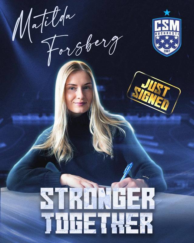 Handbal feminin: Extrema suedeză Matilda Sofia Forsberg, de la Gloria Bistrița la CSM București