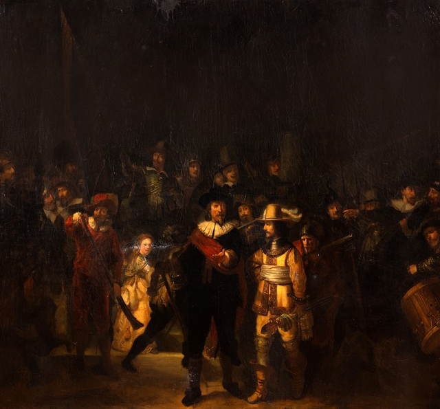 Replică a capodoperei „Rondul de noapte” de Rembrandt, scoasă la licitație la București de la 100 de euro