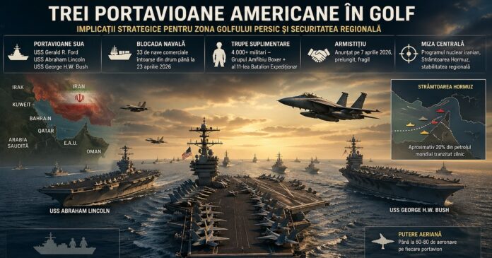 Trei portavioane americane în Golful Persic: o demonstrație de forță fără precedent