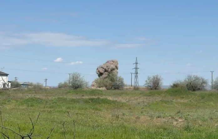VIDEO: Momentul detonării dronei rusești cu explozibil căzută la Galați