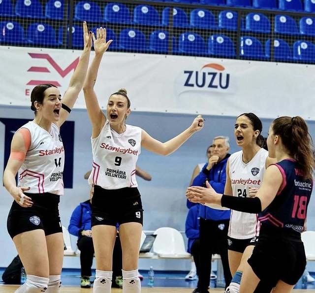 Volei feminin: CSO Voluntari învinge Volei Alba Blaj cu 3-0 și poate câștiga titlul marți, în finala Diviziei A
